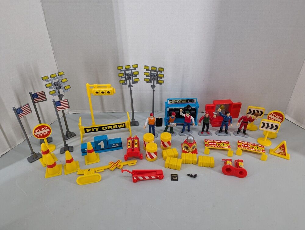 Vintage Boley Racing Figures Parts Track Pieces